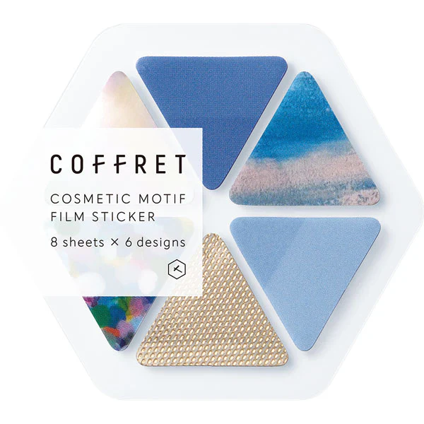 Coffret コスメティックフィルムシール - トライアングル - ホライズンブルー