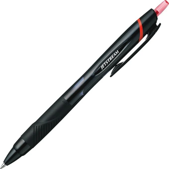 Uni Jetstream レッドインク ボールペン - ブラック - 0.7mm