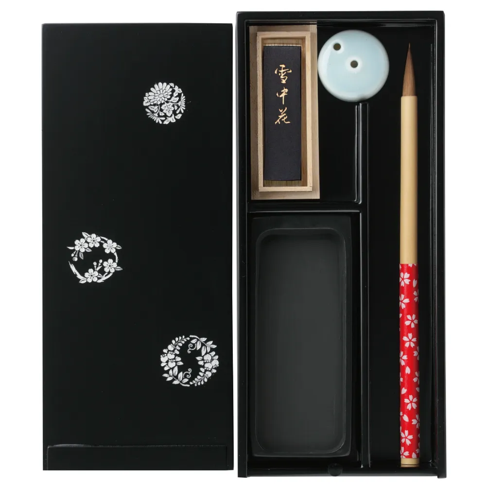 越前塗書道セット - 花