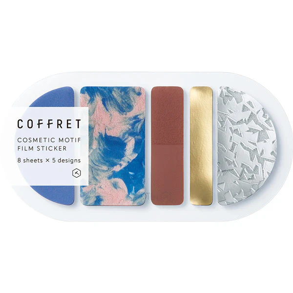 Coffret コスメティックフィルムシール - ラウンド - ホライズンブルー