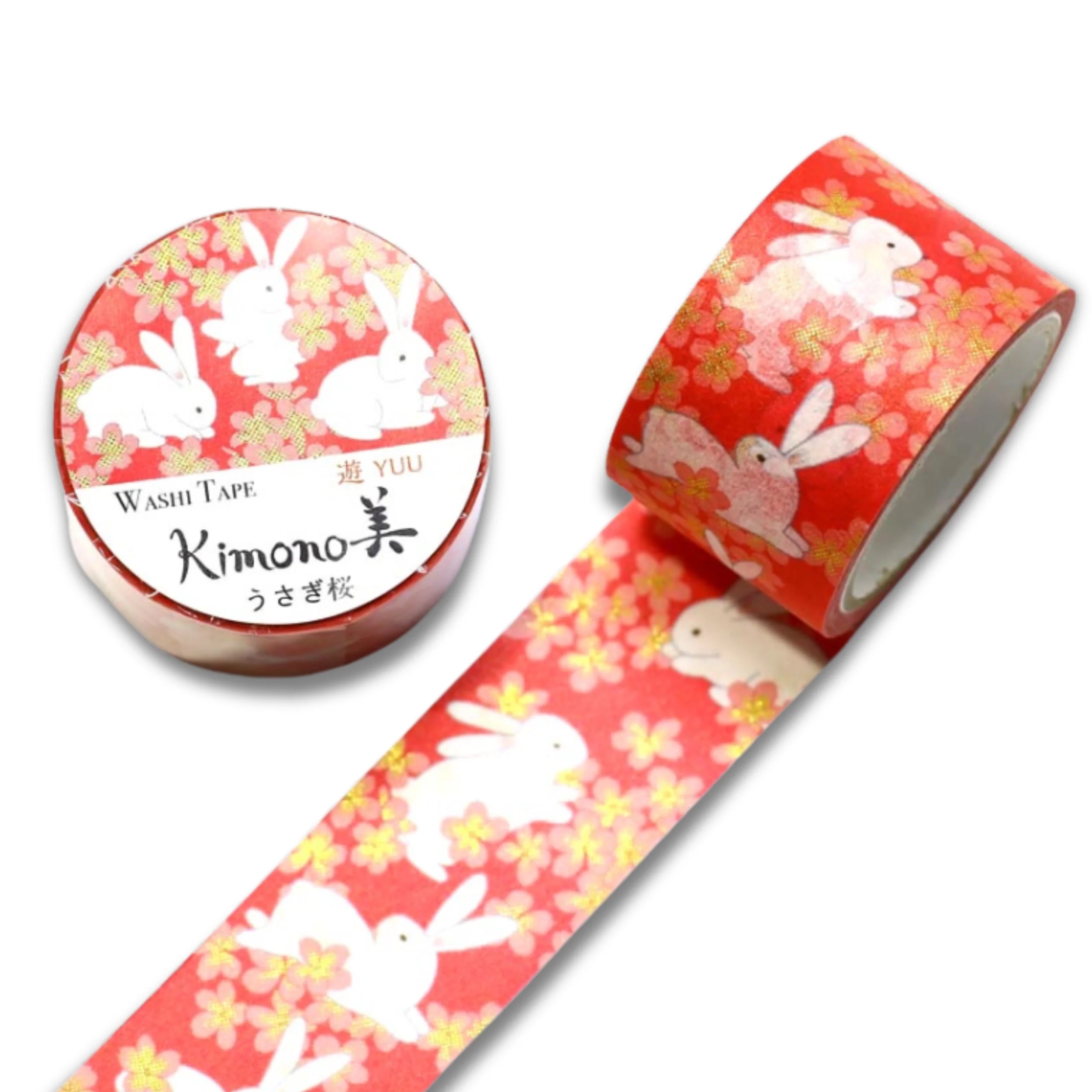 マスキングテープ - うさぎ桜（大） - Kimono-bi