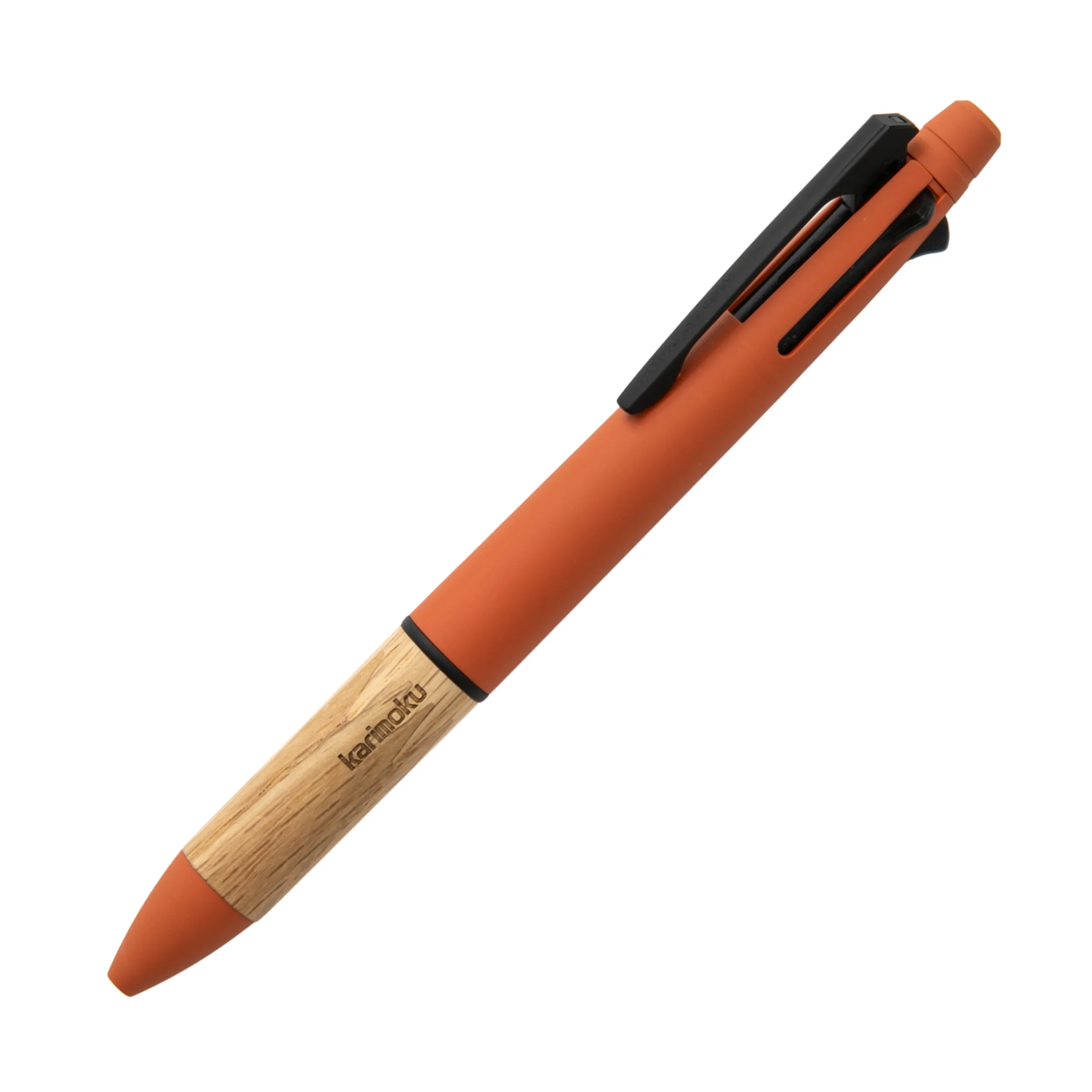 Uni Jetstream x Karimoku 4&1 - サンセットオレンジ / ウォールナット