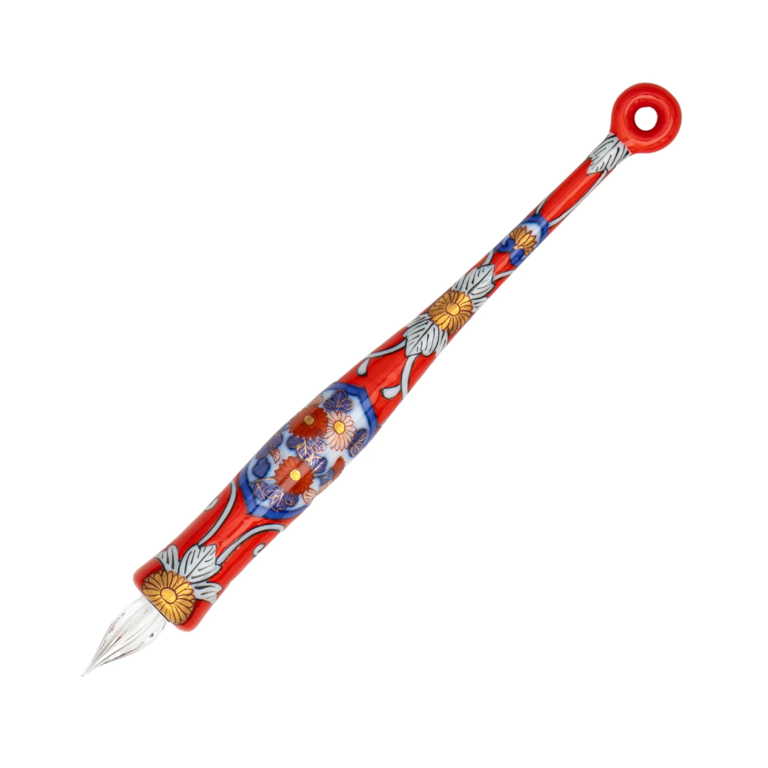 HIZEN5 IMARIPEN 磁器ガラスペン - 金彩赤花文
